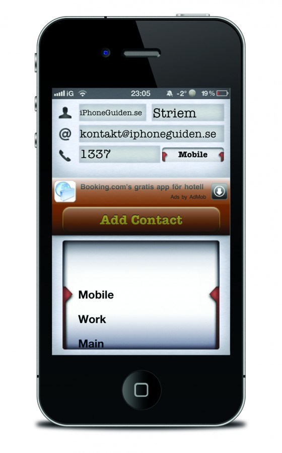 Contacts fast add