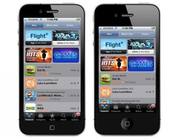 Appstore 4'-'skärm