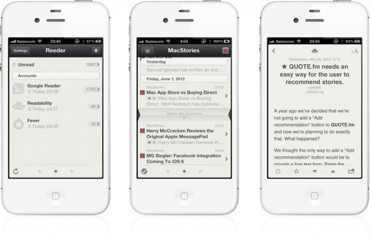 Reeder 3.0 för iPhone Reeder 3.0 för iPhone