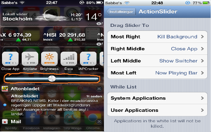 Actionslider