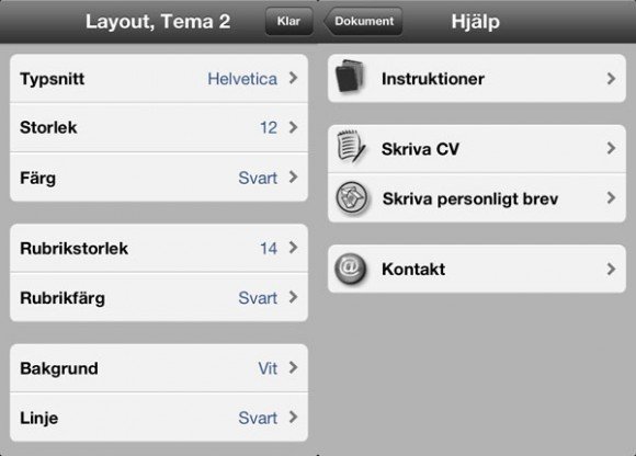 cv_4 App, Mitt CV