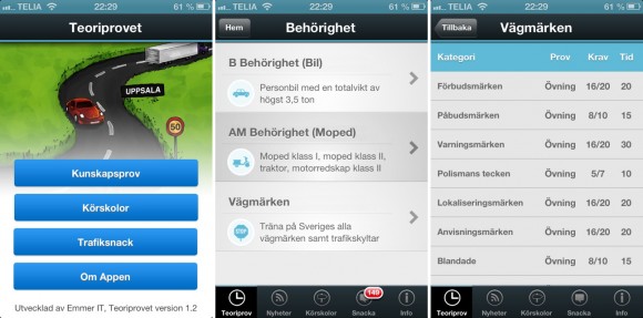 Teoriprovet för iPhone