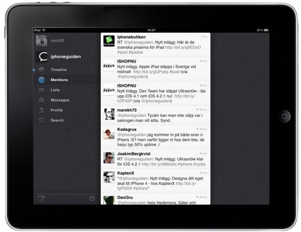 iPad - Twitter