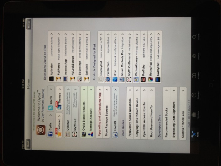 iPad 3, jailbreak, cydia, chpwn