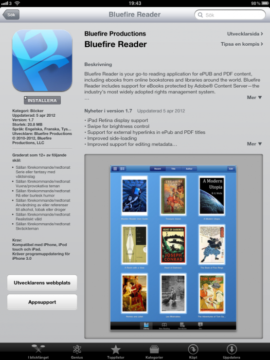 Bluefire Reader Bluefire reader, App Store