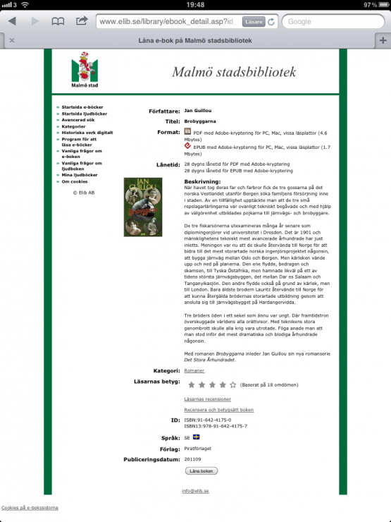 Malmö stadsbibliotek - Skönlitteratur - Brobyggarna Malmö stadsbibliotek E-Böcker Skönlitteratur Brobyggarna