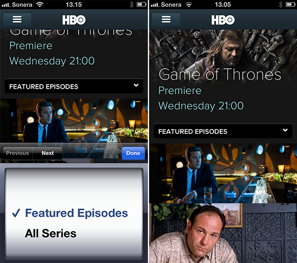 HBO Nordic för iPhone