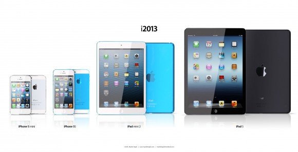 iPhone mini och iPad 5.