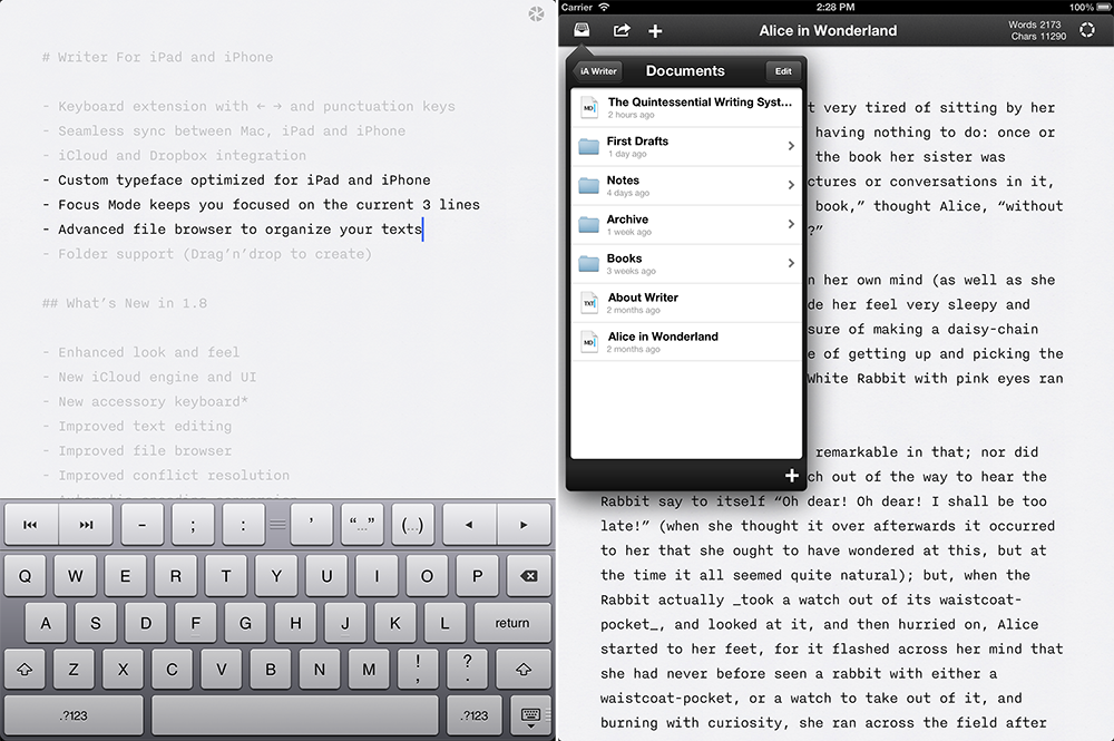 download the new version iA Writer