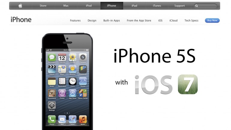 iPhone 5S med iOS 7