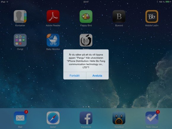 Jailbreaka iOS 7.1 och iOS 7.1.1 med PanGu
