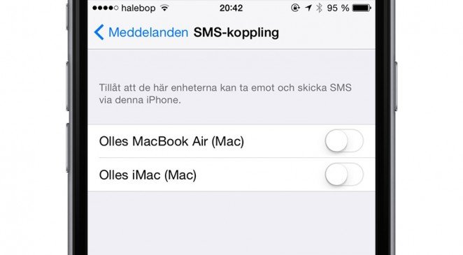 sms mac using android