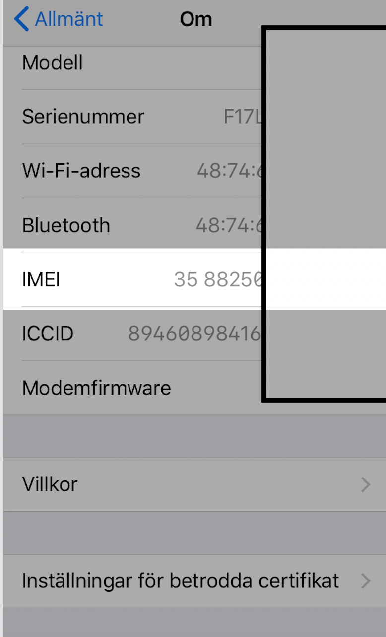 Sök På Imei Nummer