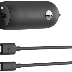 Belkin 18W PD Car Charger + Lightning To USB-C Cable