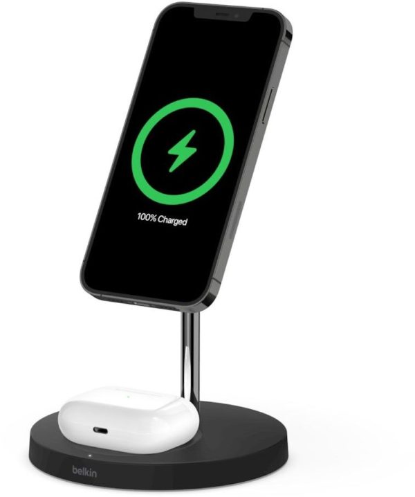 Belkin MagSafe 2-in-1 Wireless Charger Stand Pro - Svart
