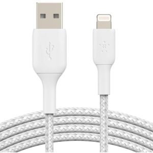Belkin USB-A To Lightning Braided Cable - Svart 15 cm
