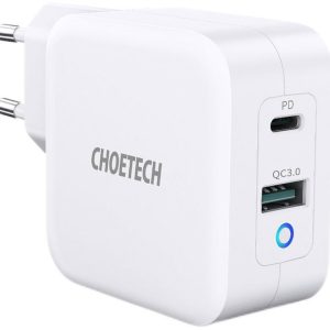 Choetech PD8002 65W 2-Port PD Charger GaN + USB-C Cable
