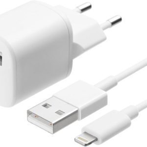 Deltaco USB-A Wall Charger w/ Lightning-cable