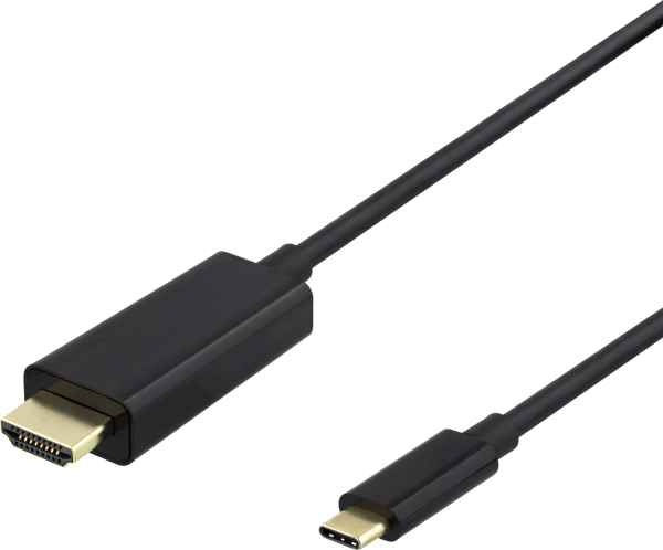 Deltaco USB-C Till HDMI-kabel - 3 meter - Vit