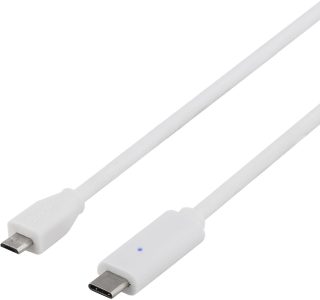 Deltaco USB-C to MicroUSB Cable - Svart 0,5 meter