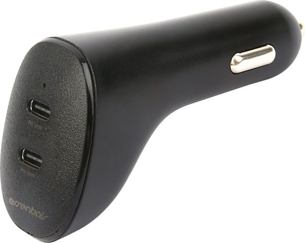 Essentials Car Charger Dual USB-C 20W
