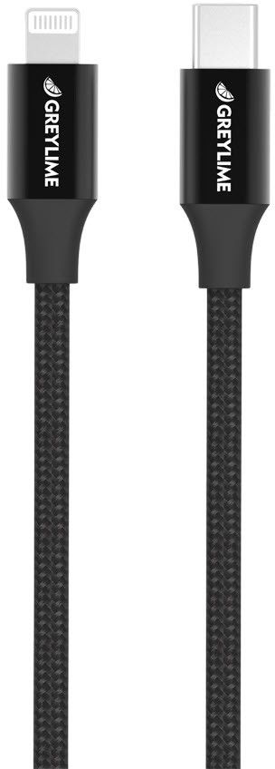 GreyLime Braided USB-C to MFI Lightning Cable - Grön 1 meter