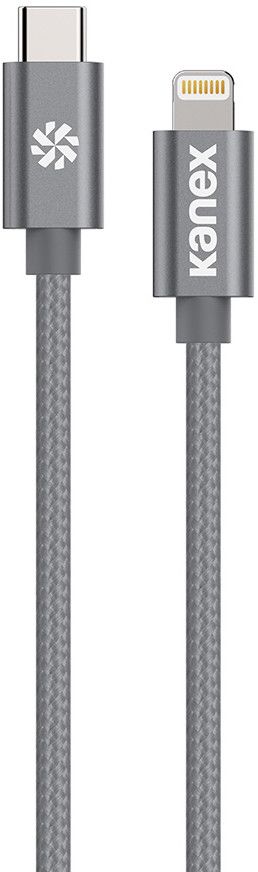 Kanex DuraBraid Lightning till USB-C - 1 meter - Grå