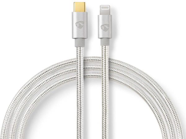 Nedis Fabritallic USB-C to Lightning Cable - 1 meter