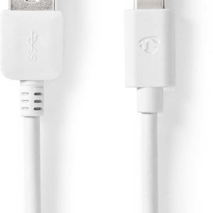 Nedis USB-A to USB-C Cable - Vit