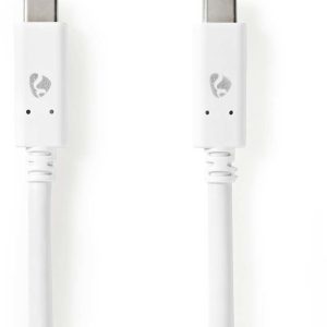 Nedis USB-C to USB-C Cable - Vit