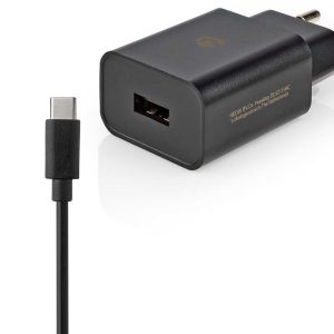 Nedis Universal Wall Charger + USB-C Cable - Vit