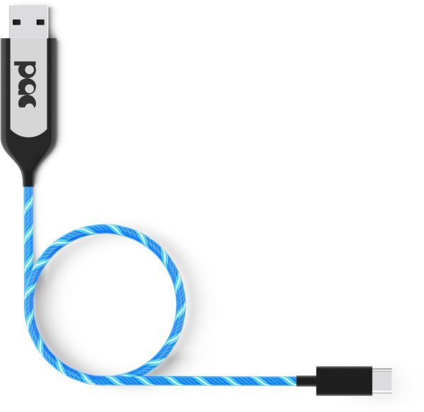 PAC Visible Charging USB-C Cable - Röd