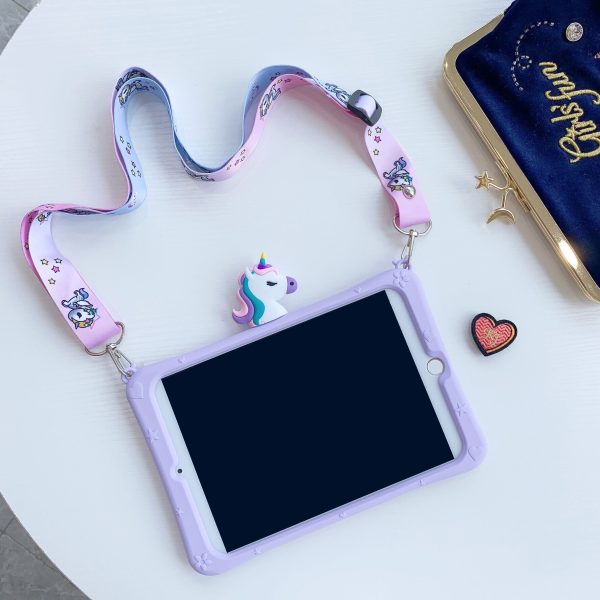 Trolsk Kids Case with strap - Cute Purple Unicorn