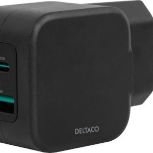 Deltaco 20W Dual Port Wall Charger - Vit