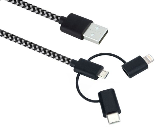Sandberg Cable Lightning + MicroUSB + USB-C