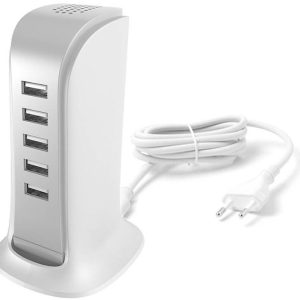 Dudao A5EU 5x USB Charger + Power Cable