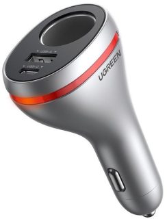 Ugreen Car Charger with Expansion Port & USB