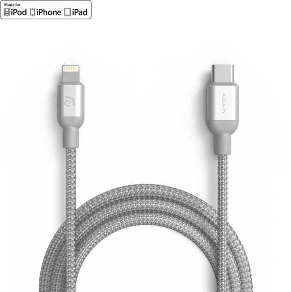 Adam Elements PeAk II USB-C to Lightning Cable - 2 meter - Silver
