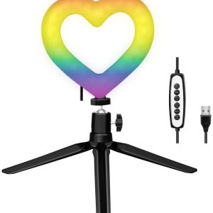 LogiLink Heart-Shaped LED Ring Light with Tripod