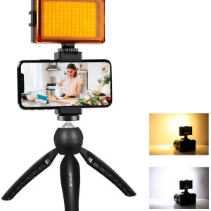 Puluz Live Broadcast Kit - Tripod + LED Lamp + Phone Clamp