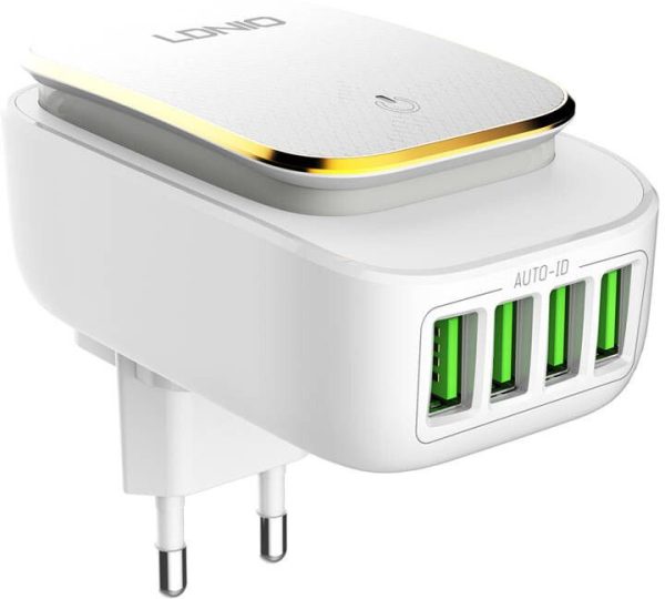 LDNIO Wall Charger with Night Light Function A4405 + Lightning Cable