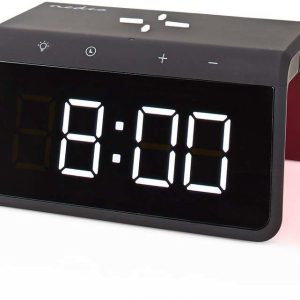 Nedis Alarm Clock with Wireless Charging - Svart