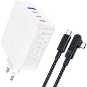 Acefast A37 Wall Charger PD 100W 4x USB - Vit