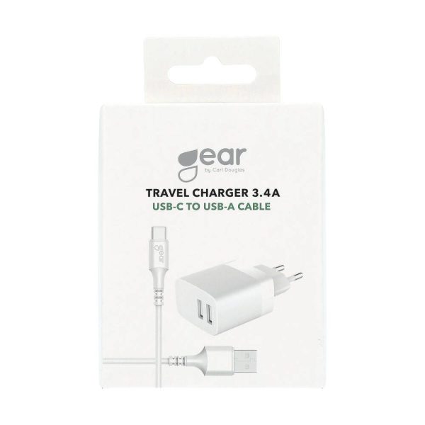 Gear Charger 2 x USB-A 3,4A + USB-C Cable