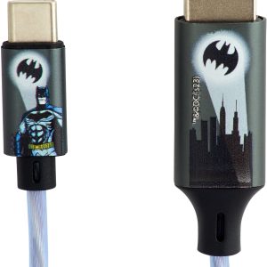 Batman Light-Up USB-A to USB-C Cable