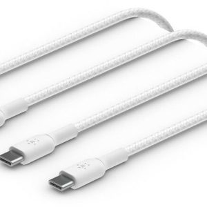 Belkin Boost Charge USB-C to USB-C Braided Cable - 2-pack - Vit 1 meter