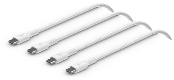Belkin Boost Charge USB-C to USB-C Braided Cable - 2-pack - Vit 1 meter