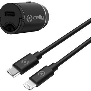 Celly ProPower Car Charger PD 20W + Lightning Cable