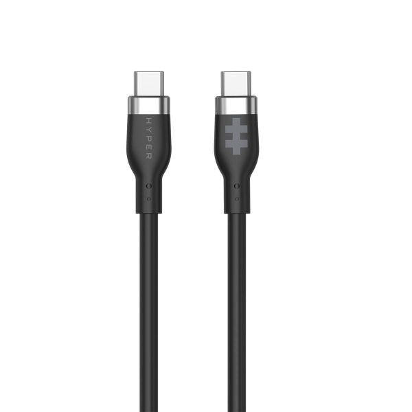 Hyper Hyperjuice Silicone USB-C to USB-C Cable - Svart, 2 meter