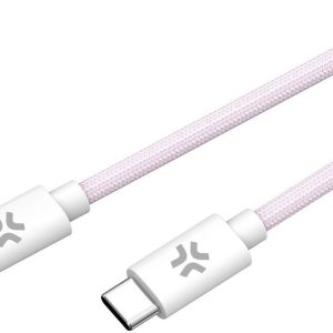 Celly 60W USB-C till USB-C-kabel - Rosa